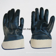 Jersey Liner Guantes de Nitrilo Azul Totalmente Revestimientos para la Industria Química